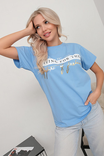 Футболка женская Имидж голубой