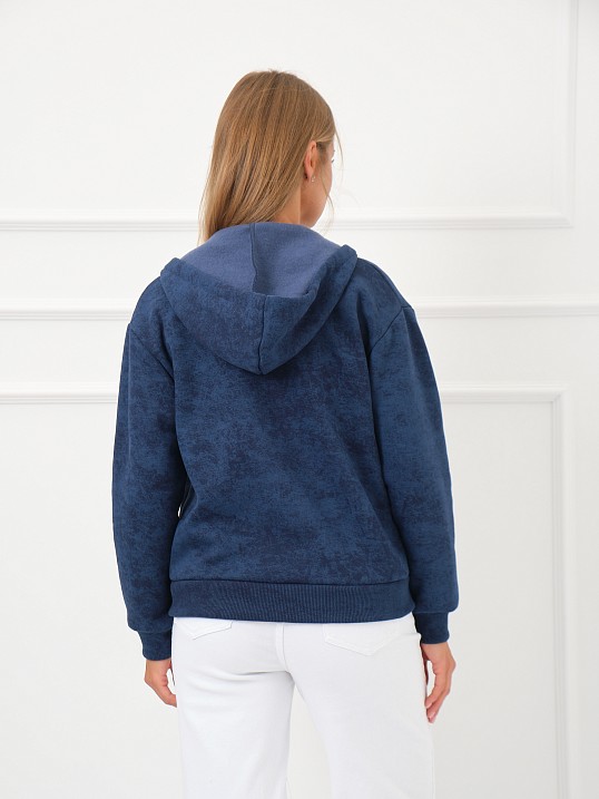 Толстовка женская Дюна начёс индиго