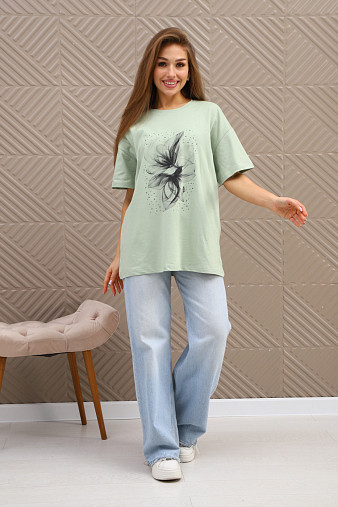 Футболка женская Жанет фисташка