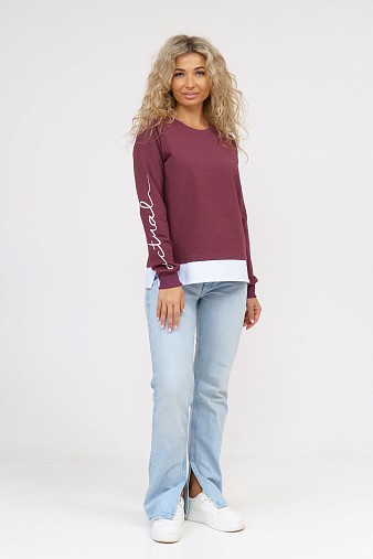 Толстовка женская Дабл лиловый Толстовка женская Дабл лиловый