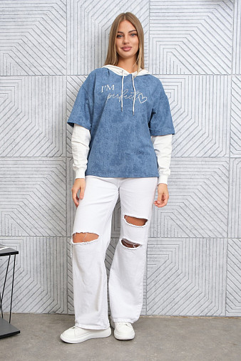 Толстовка женская Венди варенка индиго