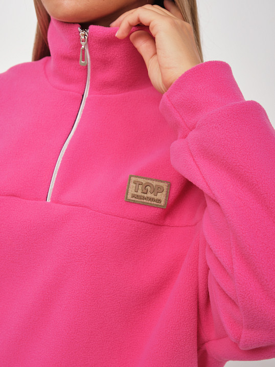 Толстовка жен. Тренд флис малина