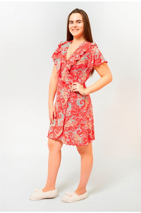 Халат Джульетта вискоза красный