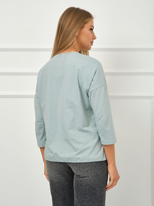 Лонгслив Николь аква