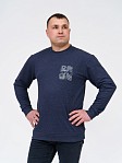 Толстовка мужская Эталон синий/меланж