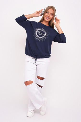 Лонгслив жен. Гламур индиго