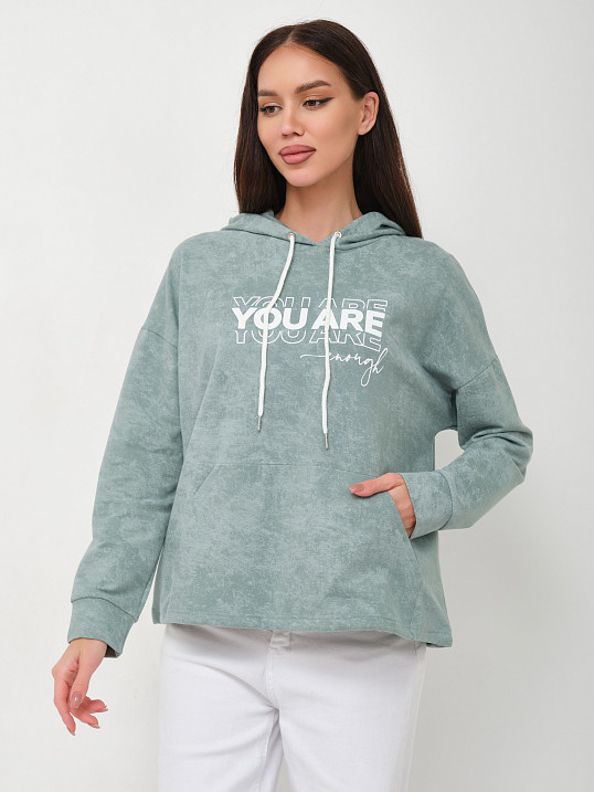 Толстовка женская Винтаж аква
