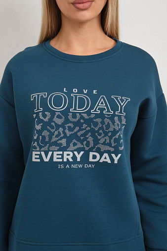 Свитшот женский Лео петроль