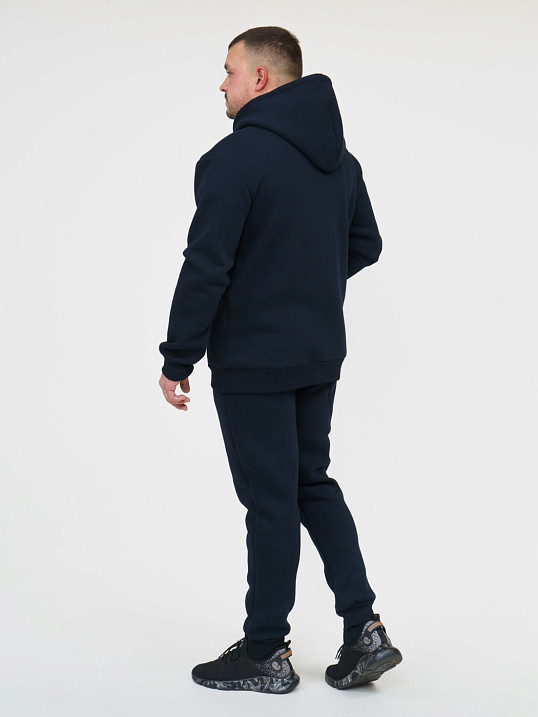 Толстовка мужская Степ без печати синий футер 3-х нитка