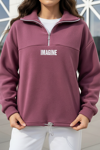 Толстовка жен. Тренд-2 флис брусника