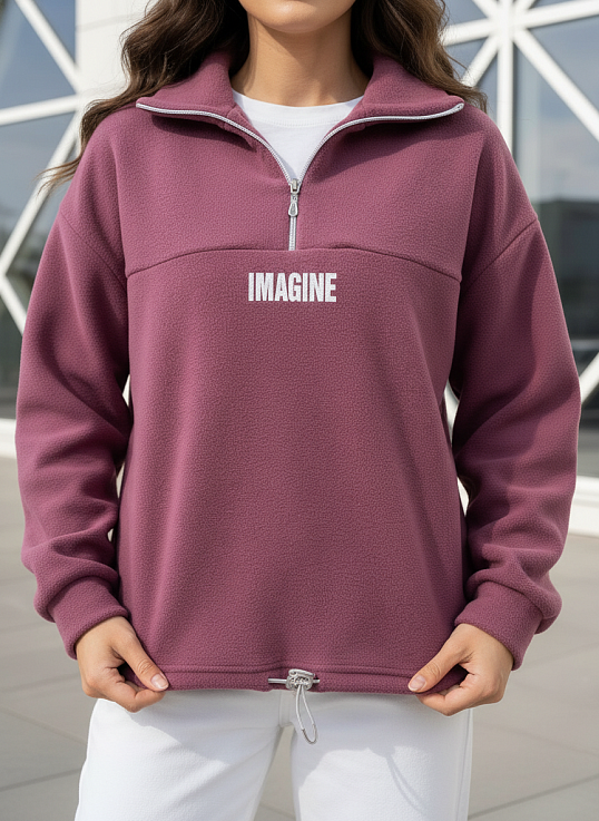 Толстовка жен. Тренд-2 флис брусника