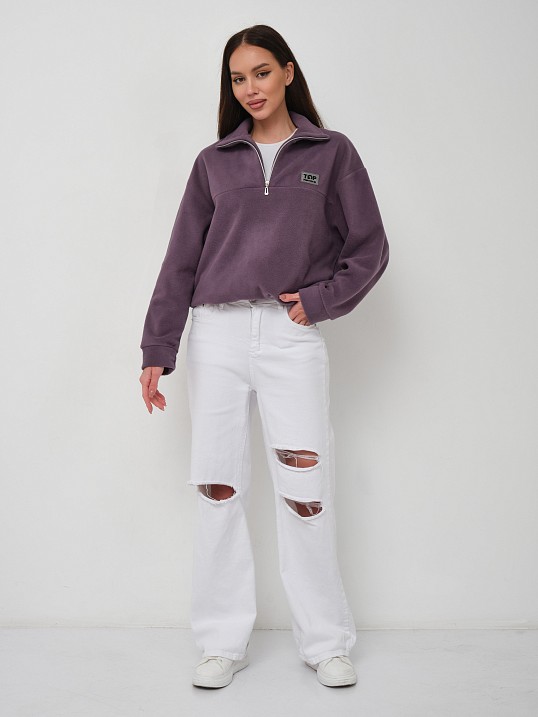 Толстовка жен. Тренд флис т.лиловый