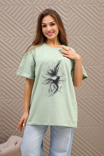 Футболка женская Жанет фисташка