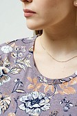 Футболка женская с карманами шоколад/цветы