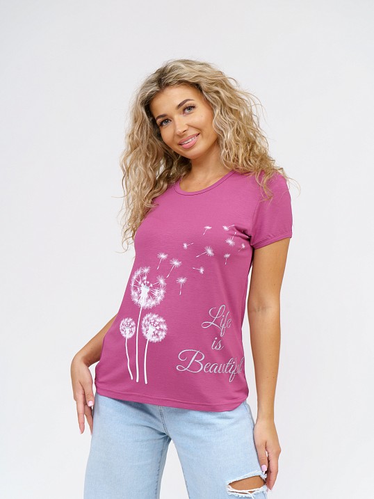 Футболка Одуванчик брусника Футболка Одуванчик брусника