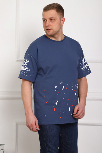 Футболка мужская Дорс футер св.индиго