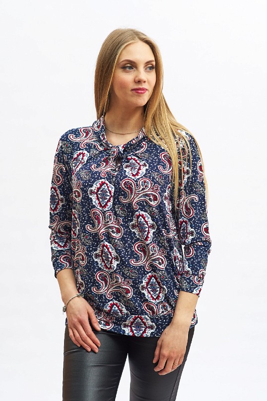 Водолазка Маргарита вискоза набивка синий Водолазка Маргарита вискоза набивка синий