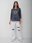 Лонгслив жен. Гламур варенка т.серый