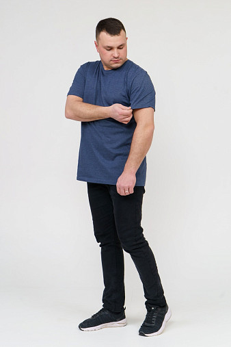 Футболка мужская кор. рукав Меланж индиго