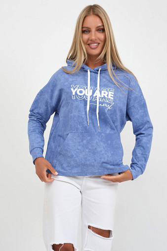 Толстовка женская Винтаж василек