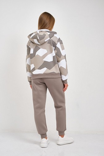 Костюм женский Дюна набивка начёс олива