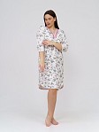 Ночная сорочка Камелия набивная белый/розы