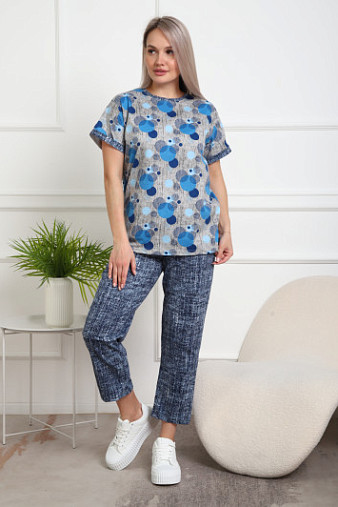 Костюм женский Линда джинс/круги