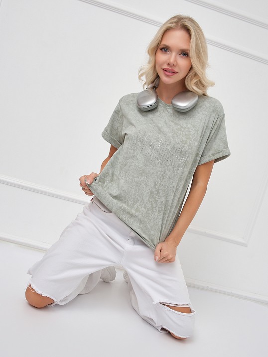 Футболка женская Арабеска фисташка