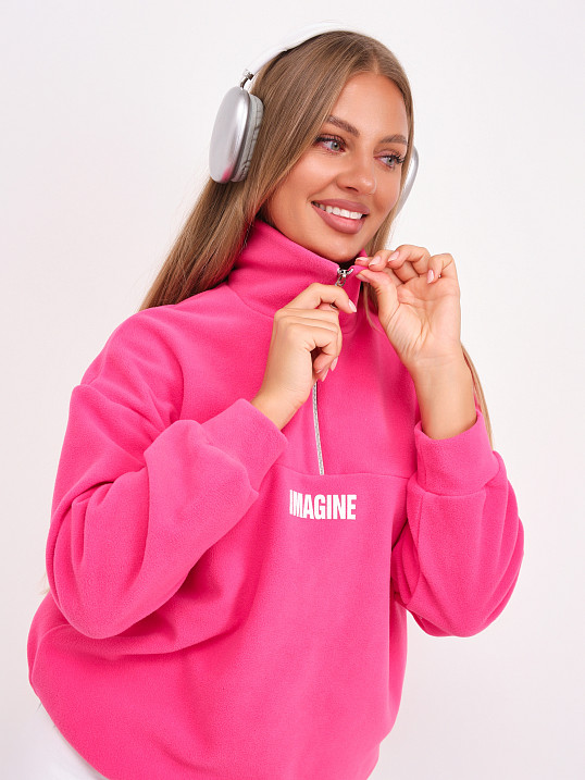 Толстовка жен. Тренд-2 флис малина