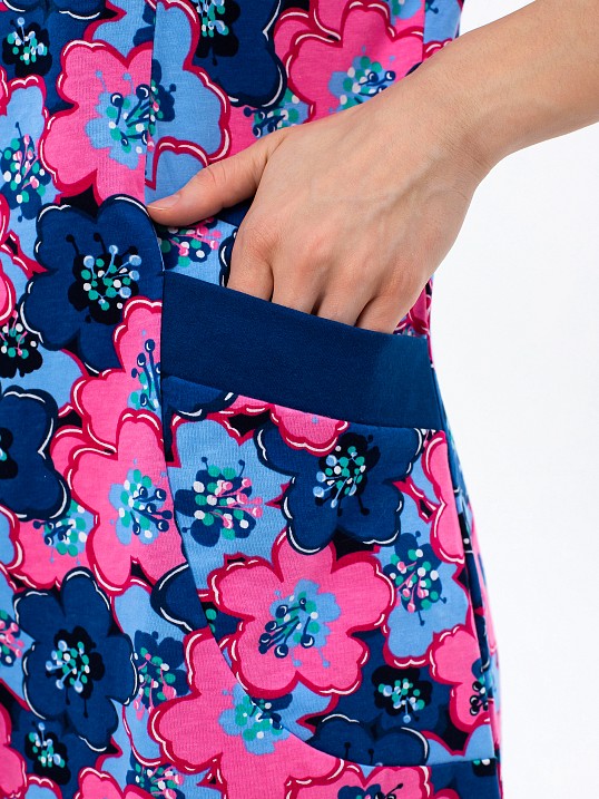 Халат Дыхание Лета розовый/цветы