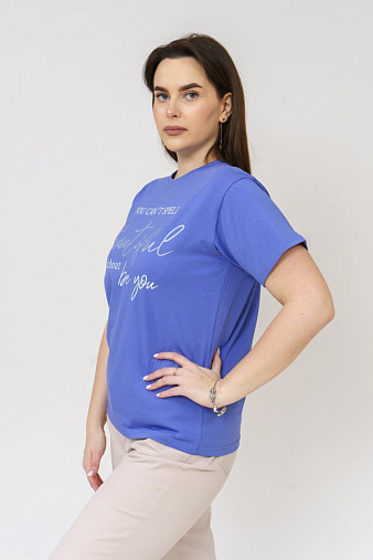 Футболка женская Эстель василёк
