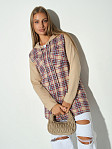 Рубашка жен. Гармония бежевый/клетка