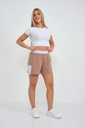 Шорты женские Рокси футер песочный