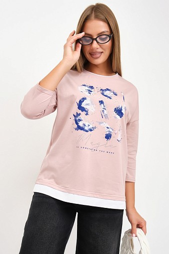 Лонгслив женский Тудей пудра