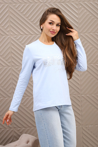 Лонгслив женский Рио голубой