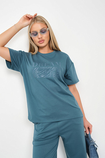 Костюм жен. Визэль 2-х нитка изумруд