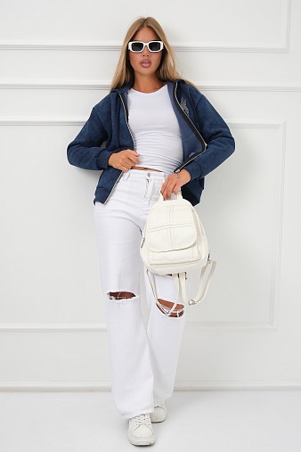 Толстовка женская Дюна начёс индиго