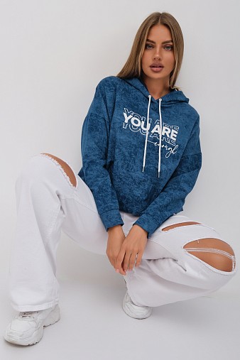 Толстовка женская Винтаж петроль