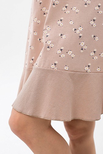 Ночная сорочка Астра крыло беж/цветы