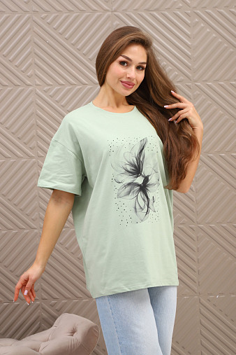 Футболка женская Жанет фисташка