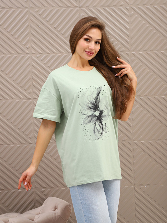 Футболка женская Жанет фисташка