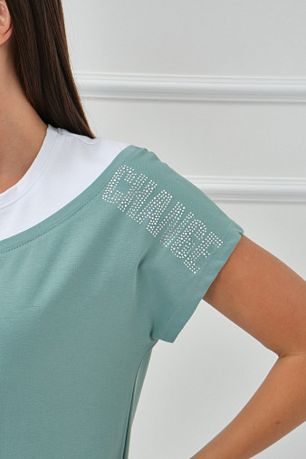 Футболка женская Мирэль изумруд