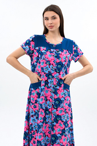 Халат Дыхание Лета розовый/цветы