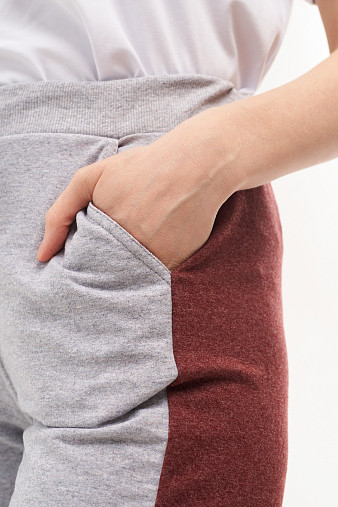 Брюки женские Тонус бордо/меланж