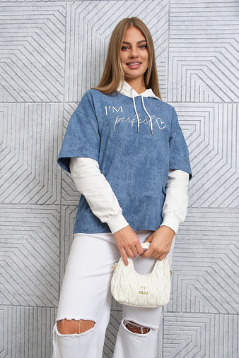 Толстовка женская Венди варенка индиго