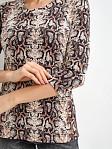 Лонгслив Флирт коричневый/питон