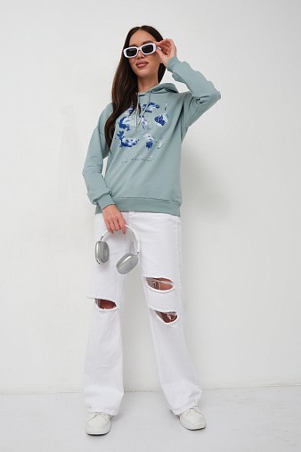 Толстовка женская Элен-2 аква