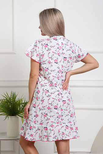 Ночная сорочка Астра крыло розовый/бутон